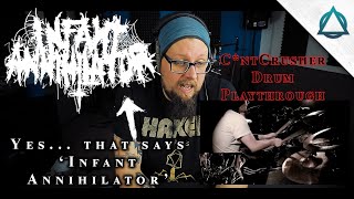 DRUMMER REACTS to C*ntCrusher - Infant Annihilator - Aaron Kitcher Drum Playthrough (Reaction)