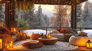 Cozy Winter Coffee Shop Ambience & Smooth Jazz Piano Instrumentals to Relaxing ☕ Warm Jazz Music