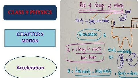Rate of change of velocity/Acceleration/CBSE CLASS 9 PHYSICS /Chapter Motion/Positive acceleration