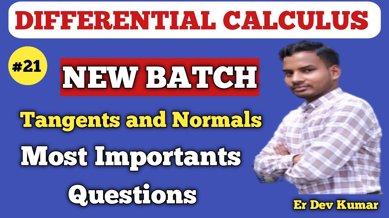 Tangent and Normal Important Questions Bsc 1st Year | Tangent and ...