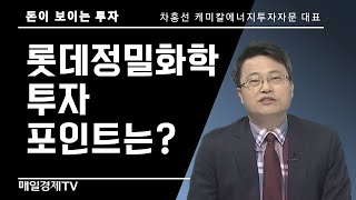 [돈이 보이는 투자] / 롯데정밀화학 투자 포인트는? / 차홍선 케미칼에너지투자자문 대표 / 매일경제TV