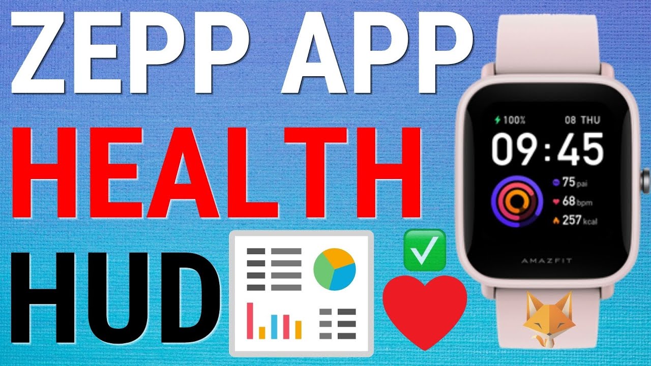 Zepp App Organize The Health Dashboard YouTube