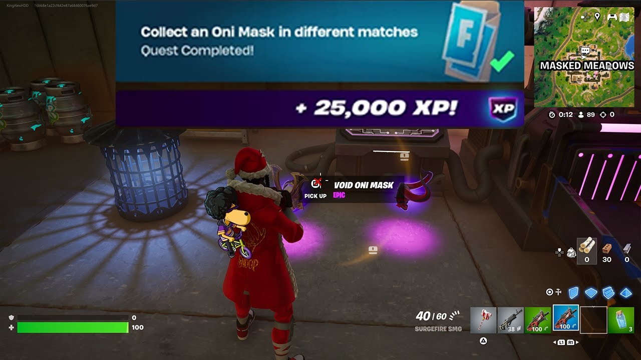 How to EASILY Collect an Oni Mask in different matches in Fortnite locations Quest!