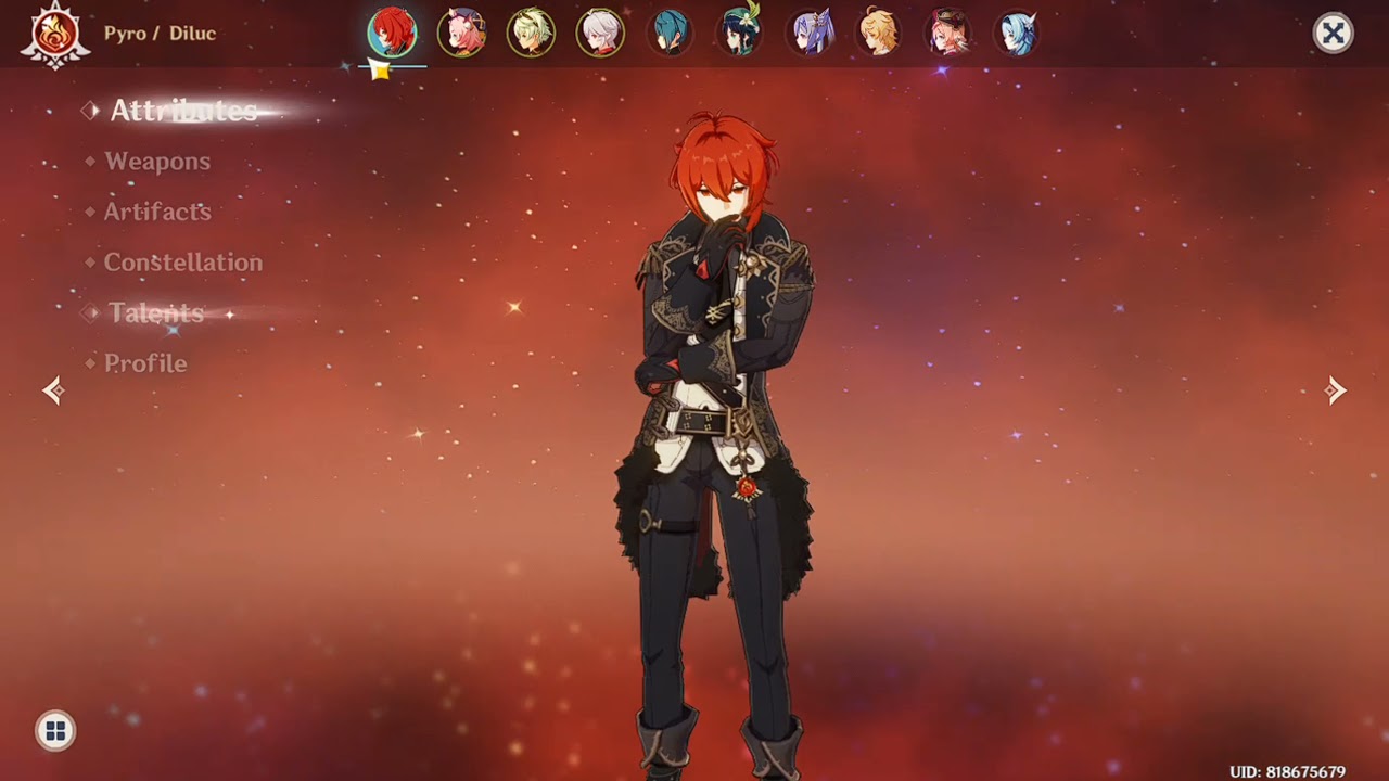 Triple crown Diluc showcase