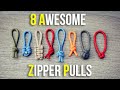 8 Awesome Paracord Zipper Pulls | Easy Zipper Pull Ideas