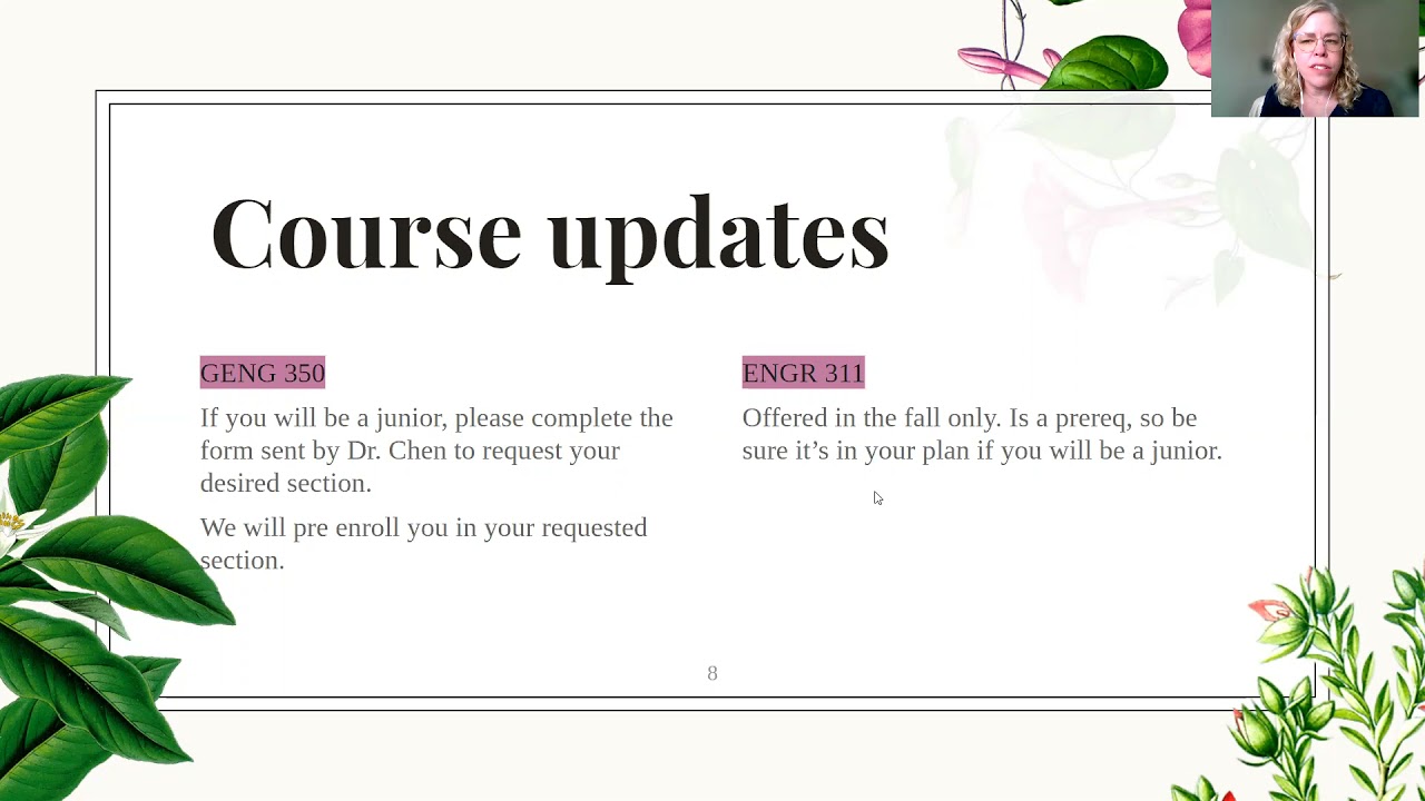 USD Integrated Engineering Advising for Fall 2021