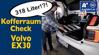 Kofferraum-Check: Volvo EX30 - was passt in den Kofferraum? Fahrrad? Leiter? Koffer? Taschen?