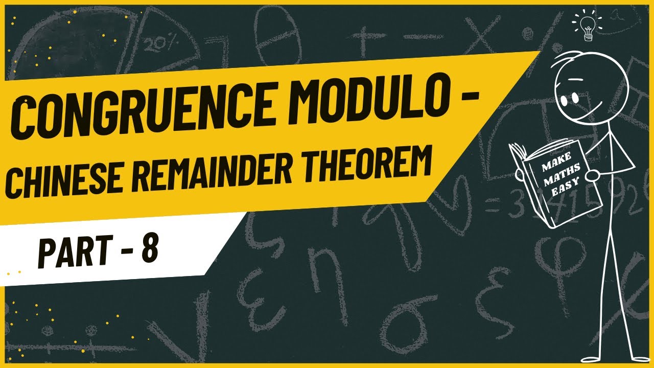 Chinese Remainder Theorem | Modular Arithmetic | MME - YouTube