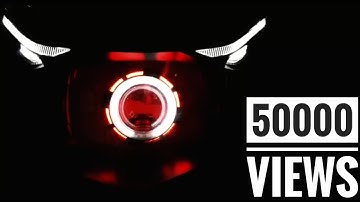 Tvs Apache projector headlight  modified devil the eyes Bi Xenon