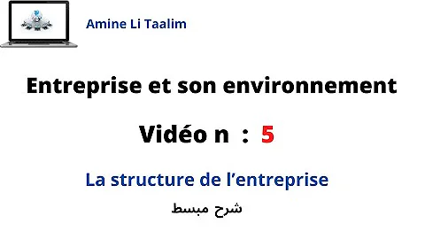 Quels sont les structures de l'entreprise ?