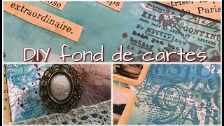 Diy fond de carte très facile avec encre et rouleau caoutchouc