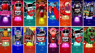 Super Vw Bus Eater 🆚 McQueen Monster Eater 🆚 Fire truck eater 🆚Tow truck eater Super Mega Mix #2023