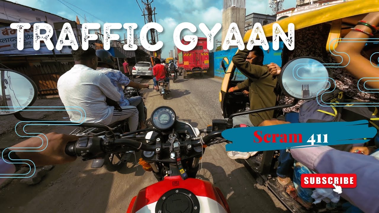 Driving Scram 411 in Morning Traffic While Going To Office || Moto Dairy.