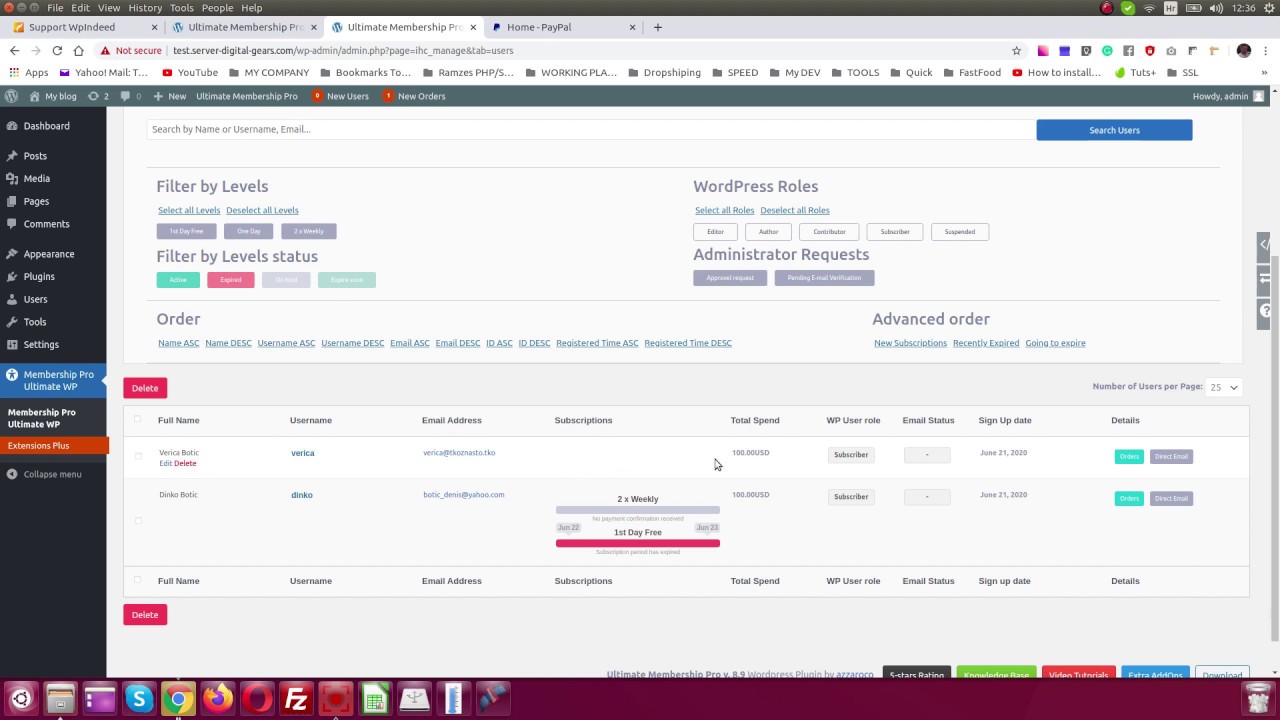 Ultimate Membership PRO (WP membership plugin) - Review 2  - BUGS
