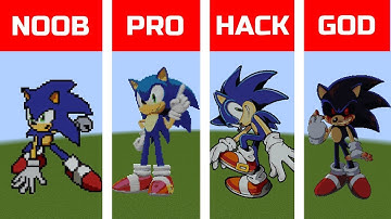 NOOB VS PRO VS HACKER Minecraft Pixel art Sonic (exe)