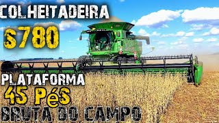 Brutos do campo JohnDeere s780 plataforma de 45 pés💪tecnologia no agro🤠LINK DE UM CURSO NA DESCRIÇÃO