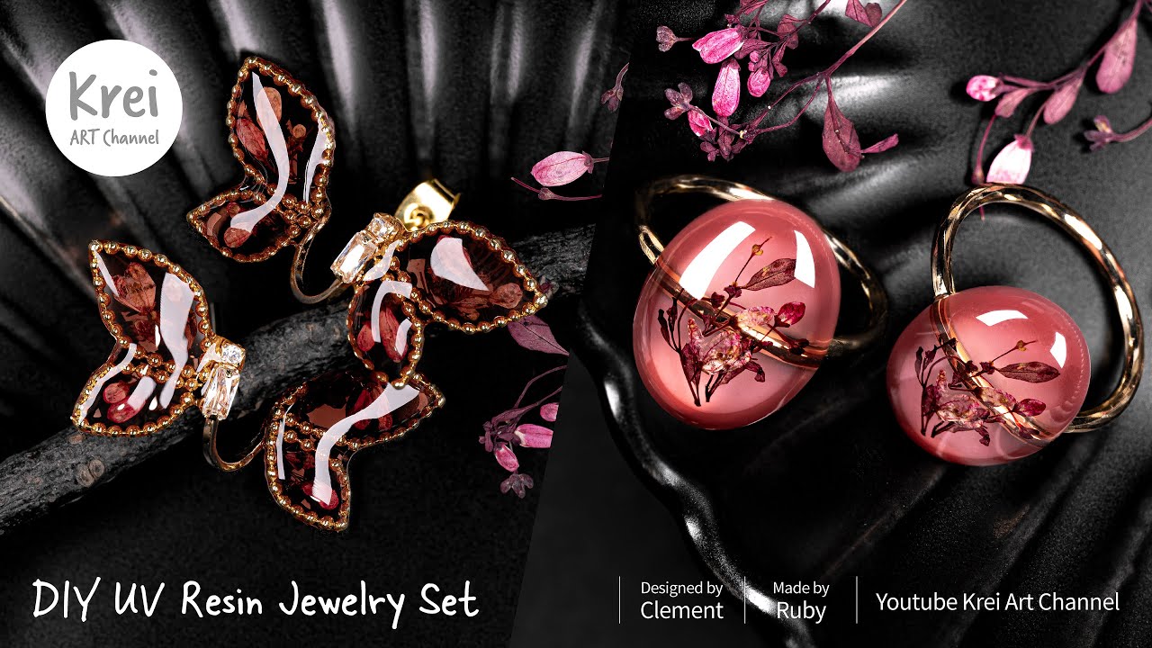 【UVレジン】夢のようなエレガントなアクセサリー制作〜♪ UV Resin - Creating Dreamlike Elegant Accessories！