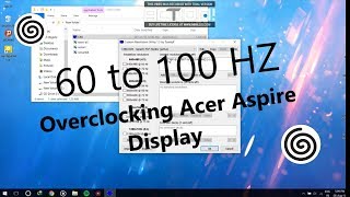 Overclocking display of laptop cause damage to your do it on own risk
acer aspire 5 is too hard overclock because tn panal this softw...