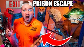 Haunted House BOX FORT Prison ESCAPE! 24 Hours Trapped In a haunted House