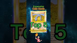 Top 5 EXPENSIVE Onix Pokémon Cards 🪨 #shorts #top5 #onix