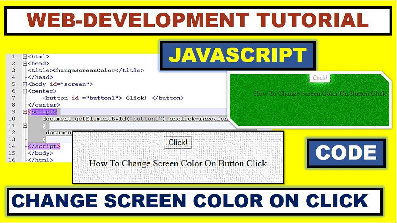 How to change screen color onClick in javascript~xRay Pixy