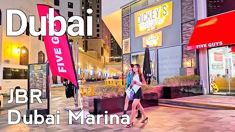 Dubai [4K] JBR, Dubai Marina Walking Tour 🇦🇪