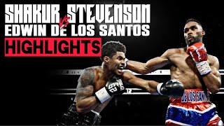Shakur Stevenson Vs Edwin De Los Santos Highlights 