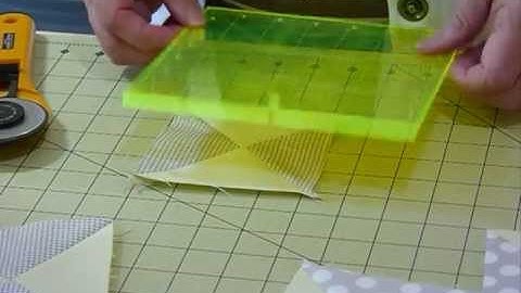 How to make Quarter Square Triangle Blocks using 5" squares - Quilting Tips & Techniques 061