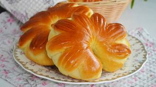 Пышные булочки к чаю ☕Воздушное сдобное тесто | Танюшина кухня