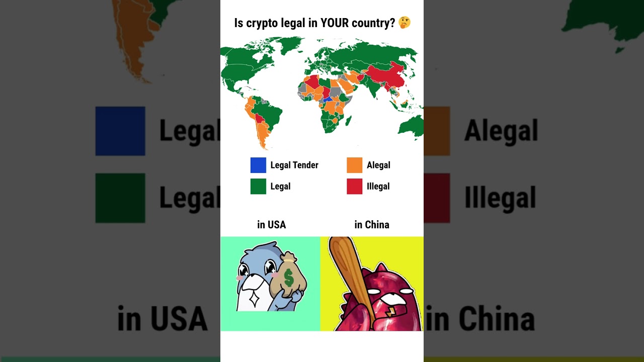 Cryptocurrency Legal Status by Country (2025) 📊 #bitcoin #crypto  #investments #finance - YouTube