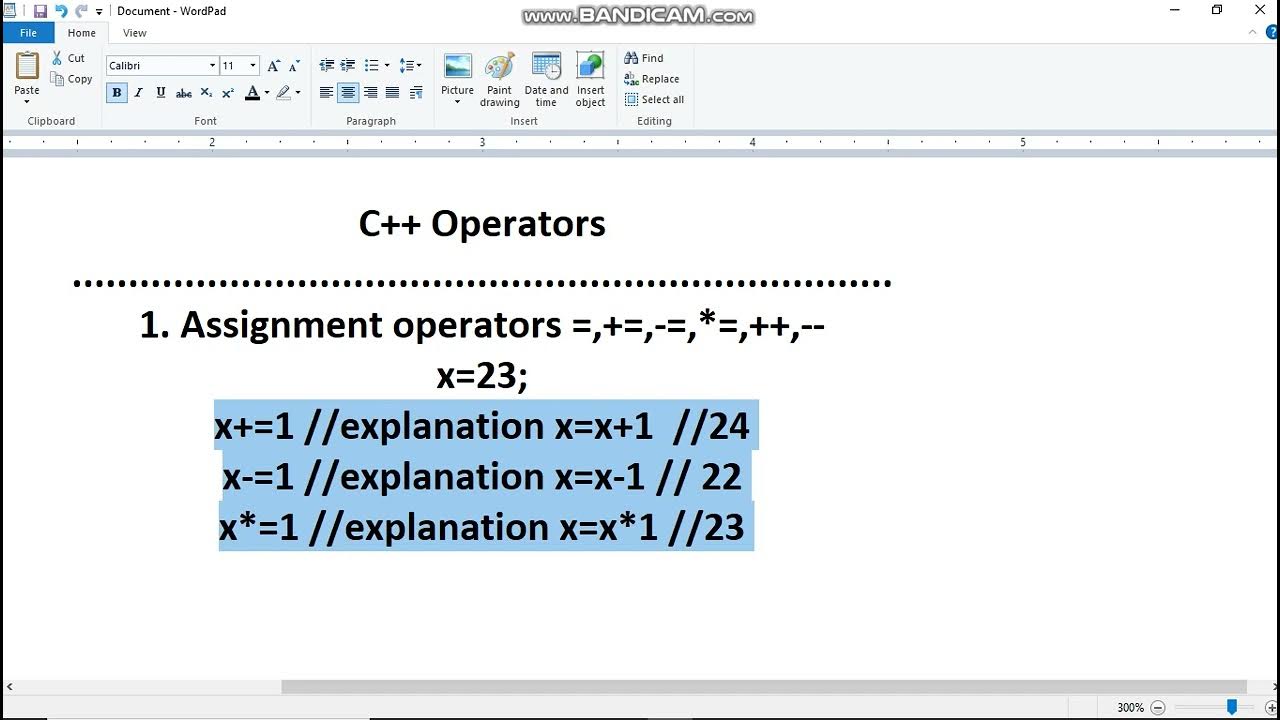 C++ Operators Assignment operators C++ for beginners - YouTube