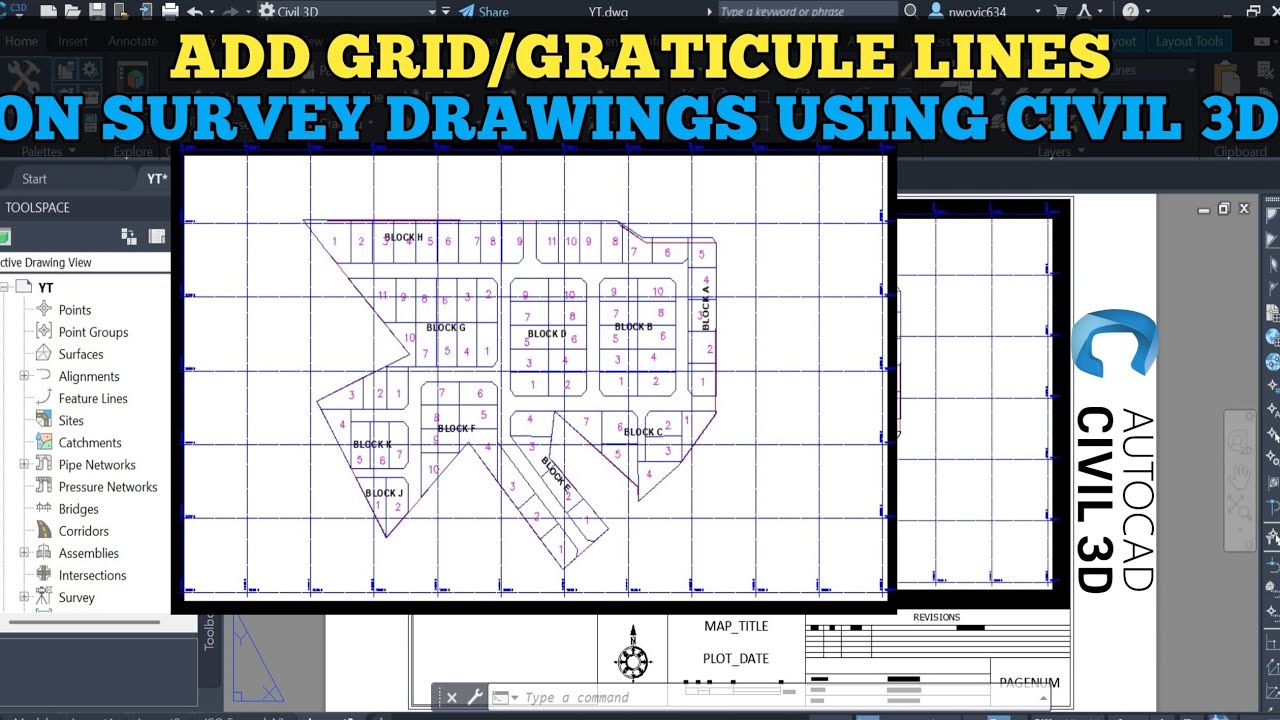 Grid In Civil How I add Grids/Graticule Lines on Survey Drawings in AutoCAD Civil 3D ...