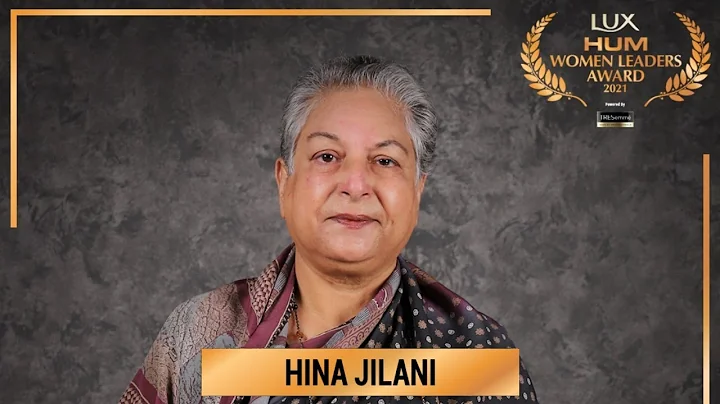 Prominent lawyer and Human Rights defender Hina Jilani receives her HUM Women Leaders Award 2021