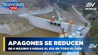 Los apagones se reducen de 4 máximo 5 horas al día | Televistazo 1PM #ENVIVO