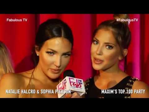 Natalie Halcro & Sophia Pierson at MAXIM'S Top 100 Party on Fabulous TV