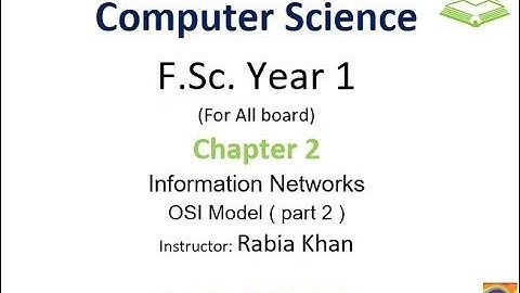 FSc Computer Science Book 1, CH 2, LEC 43: OSI Model ( part 2 )