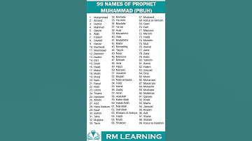 99 Names Of Muhammad P B U H Shortsfeed 99namesofmuhammad 