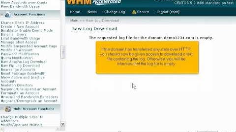 How to view the raw logs for an account in WHM - Canadian Web Hosting