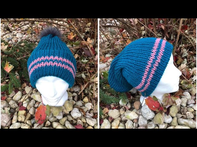 PATTERN ONLY: Pizza Beanie on Circular Knitting Machine 