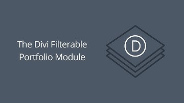 The Divi Filterable Portfolio Module