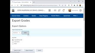 Exporting Your Brightspace Grade Book