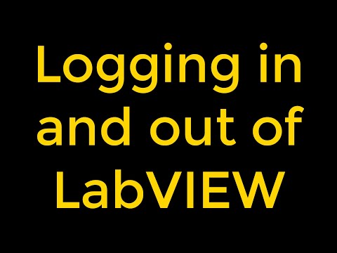 How to Log In and Out of National Instruments LabVIEW?