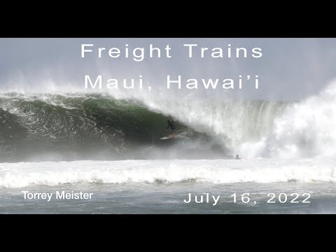 FREIGHT TRAINS (7/16/22) Ma&#039;alaea Maui Hawaii Extreme Surf Barrels BEST EVER? 4k