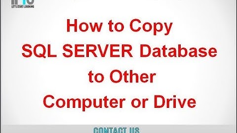 Sql Server Tutorials In Urdu/Hindi - How to copy sql server database to another computer in urdu