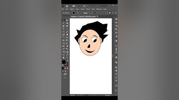 cartoon character face design in Adobe illustrator