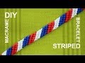 How to Make a Candy Stripe / Diagonal Striped Friendship Bracelet / Beginner