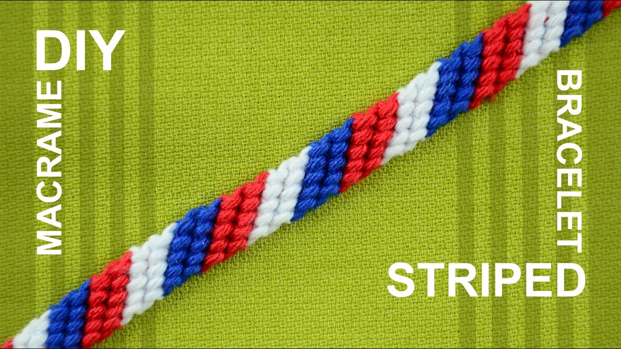 DIY Three Colors Candy Stripe Friendship Bracelets