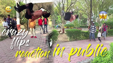 crazy flips reaction in public /hyperhok aashish