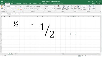 How to type fraction one half (½) in Excel