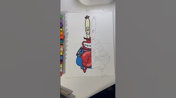 Drawing Mr.Krabs in 😈4 Scary Styles😈 Chucky edition #posca #art